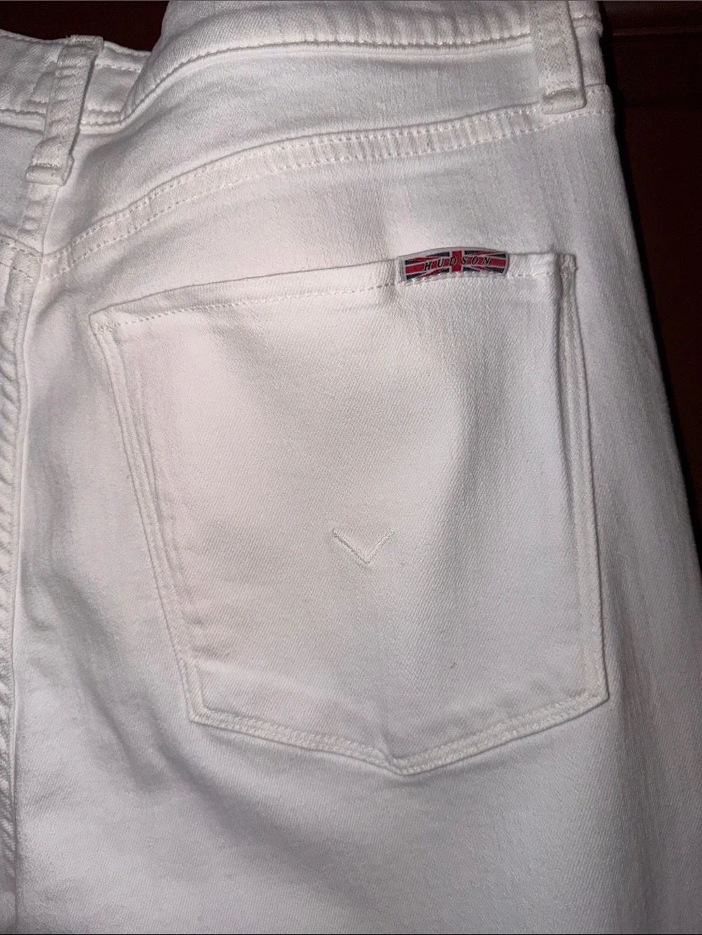Hudson Jeans Men’s White Relaxed Straight-Leg Jeans